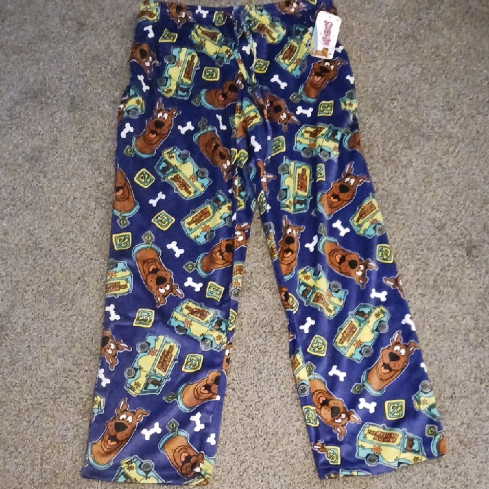 ***Adult Large NWT Blue Scooby Doo Lounge Sleep Pants